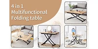 Streamdale Furniture Adjustable Height Foldable Table with Easy Assembly