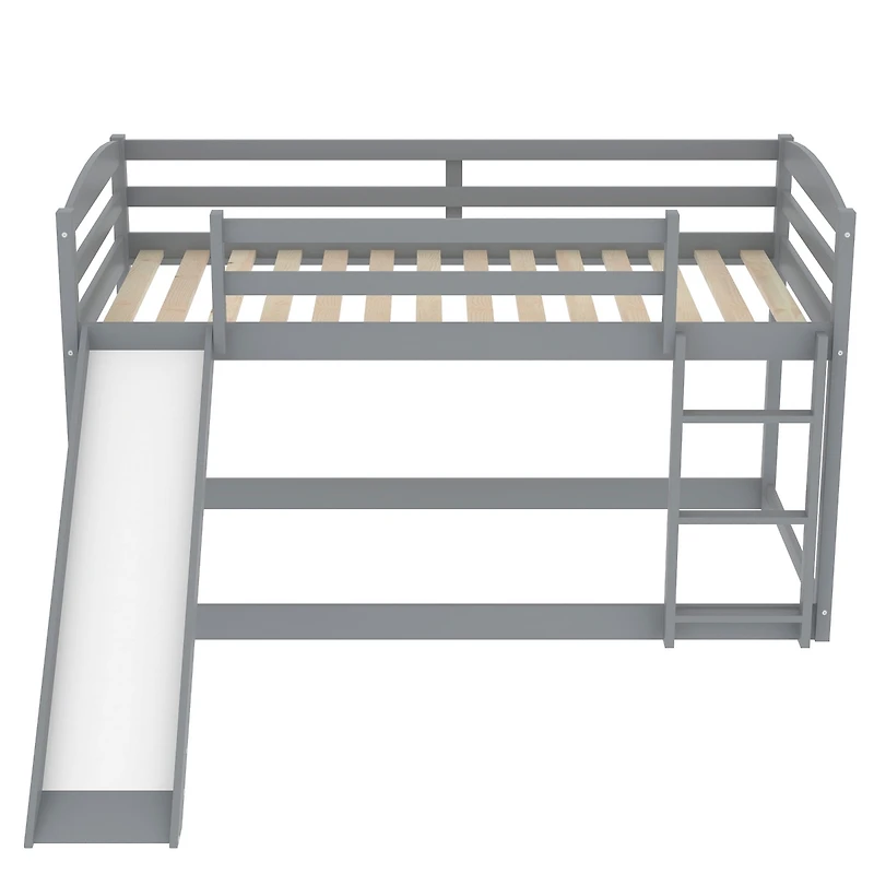 Streamdale Twin Over Bunk Bed With Convertible Slide And Ladder
