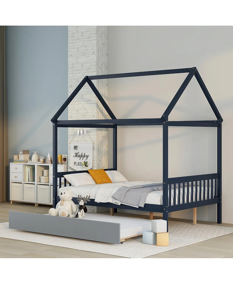Simplie Fun House Full Bed With Trundle