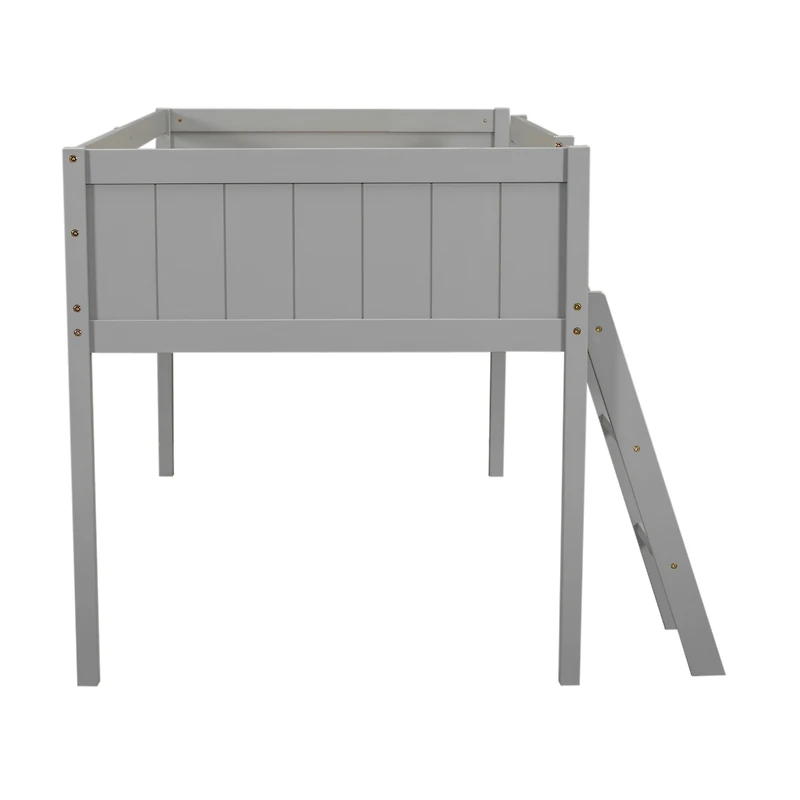 Streamdale Twin Wood Loft Bed with Reversible Ladder