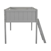 Streamdale Twin Wood Loft Bed with Reversible Ladder