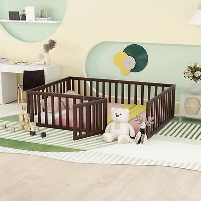 Streamdale Full Size Wood Daybed Frame With Fence