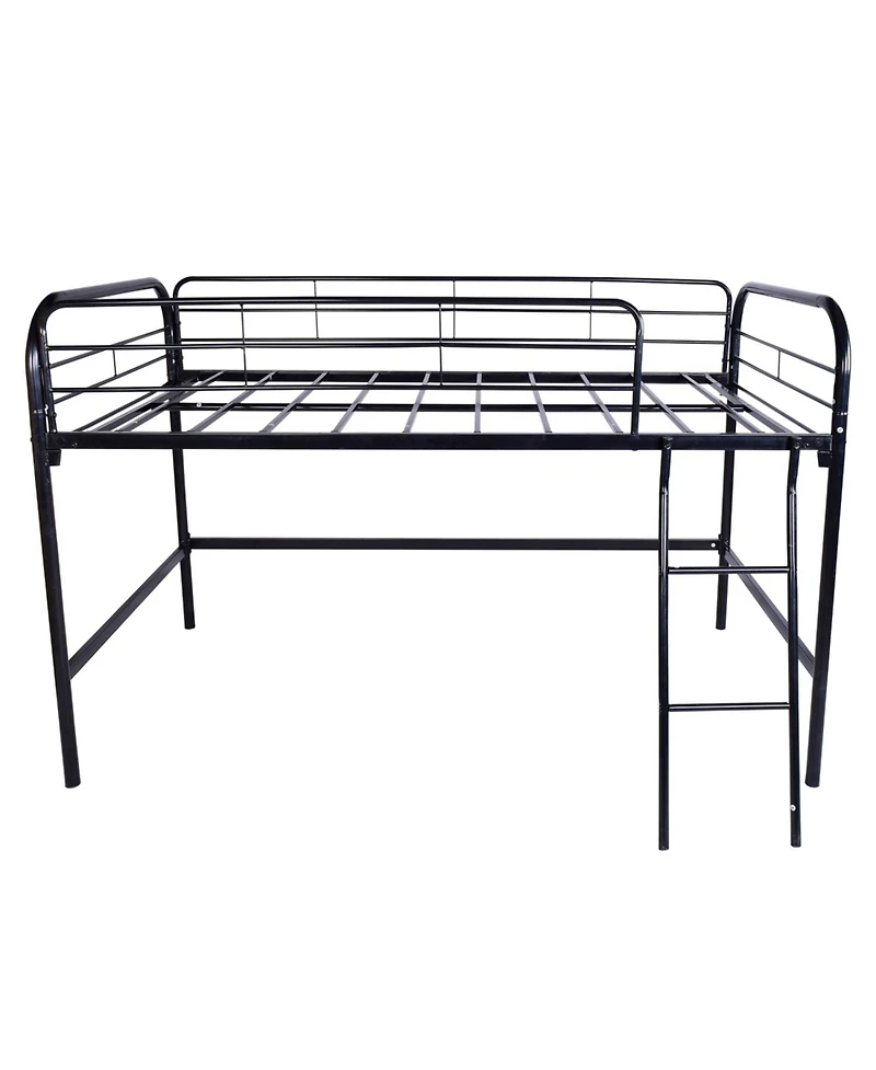 Simplie Fun Metal Twin Loft Bed, Twin Size High Loft Bed