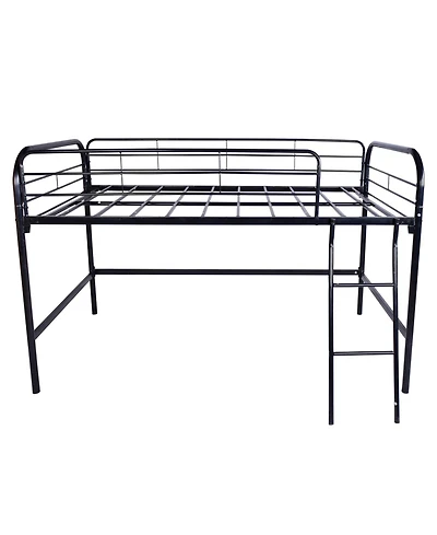 Simplie Fun Metal Twin Loft Bed, Twin Size High Loft Bed