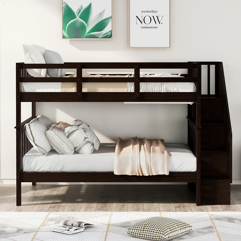Streamdale Full-Over-Full Bunk Bed with Storage