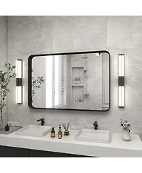Homlux Rectangular Wall Mounted Mirror 22"x30" in Black