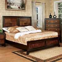 Streamdale Furniture Acacia Walnut Transitional Queen Bed