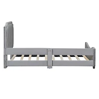 Streamdale Gray Striped Upholstered Twin Daybed