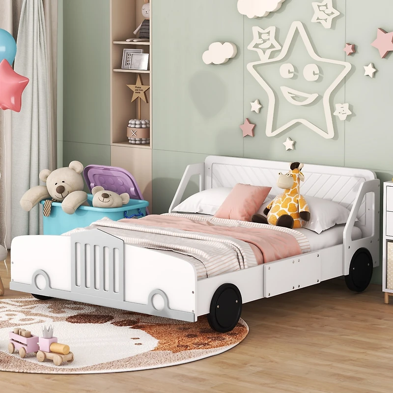 Streamdale Full Car-Shaped Platform Bed With Wheels