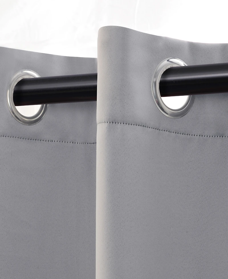 Superior Classic Solid Room Darkening Grommet Top Curtains, 52" x 84" (Set of 4)