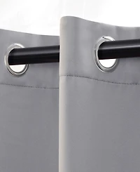 Superior Classic Solid Room Darkening Grommet Top Curtains, 52" x 84" (Set of 4)
