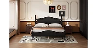 Streamdale Queen Retro Platform Bed with Slat Support