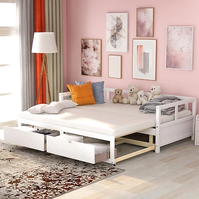 Streamdale Extendable Daybed with Trundle and Storage