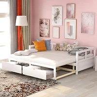 Streamdale Extendable Daybed with Trundle and Storage