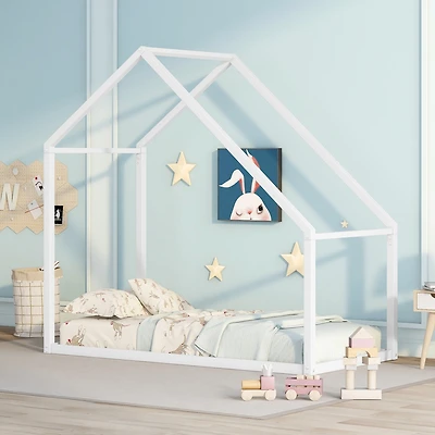 Streamdale Twin Size Metal House Bed Kids Bed