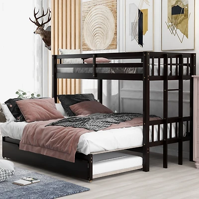Streamdale Twin Over Pull-Out Bunk Bed With Trundle
