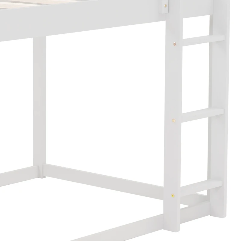 Streamdale Furniture Twin Over Low Bunk Bed, House Bed With Ladder