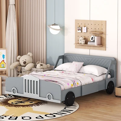 Streamdale Full Car-Shaped Platform Bed With Wheels
