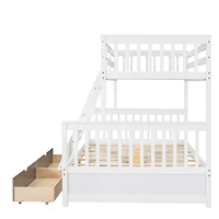Streamdale Twin-Over-Full Bunk Bed With Ladders And Two Storage Drawers