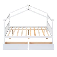 Streamdale Full Size Wooden House Bed With Drawers