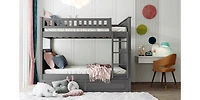 Streamdale Gold Full-Over-Full Bunk Bed with Twin Trundle