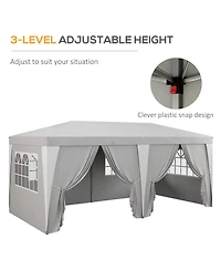 Ez Pop-Up Canopy Tent Spacious 16x16' with Adjustable Height and Included Carry Bag