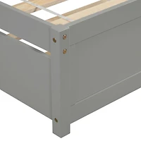 Streamdale Twin Platform Bed Wood Frame With Trundle