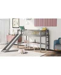 Streamdale Twin Low Loft Bed With Ladder And Slide