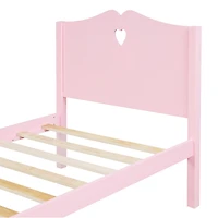 Streamdale Twin Bed Frame with Wood Slats, Headboard, and Footboard