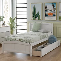Streamdale Twin Platform Bed With Two Drawers