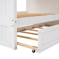 Streamdale Gold Full-Over-Full Bunk Bed with Twin Trundle