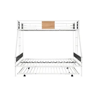 Simplie Fun Sturdy Metal Bunk Bed with Trundle & Safety Features