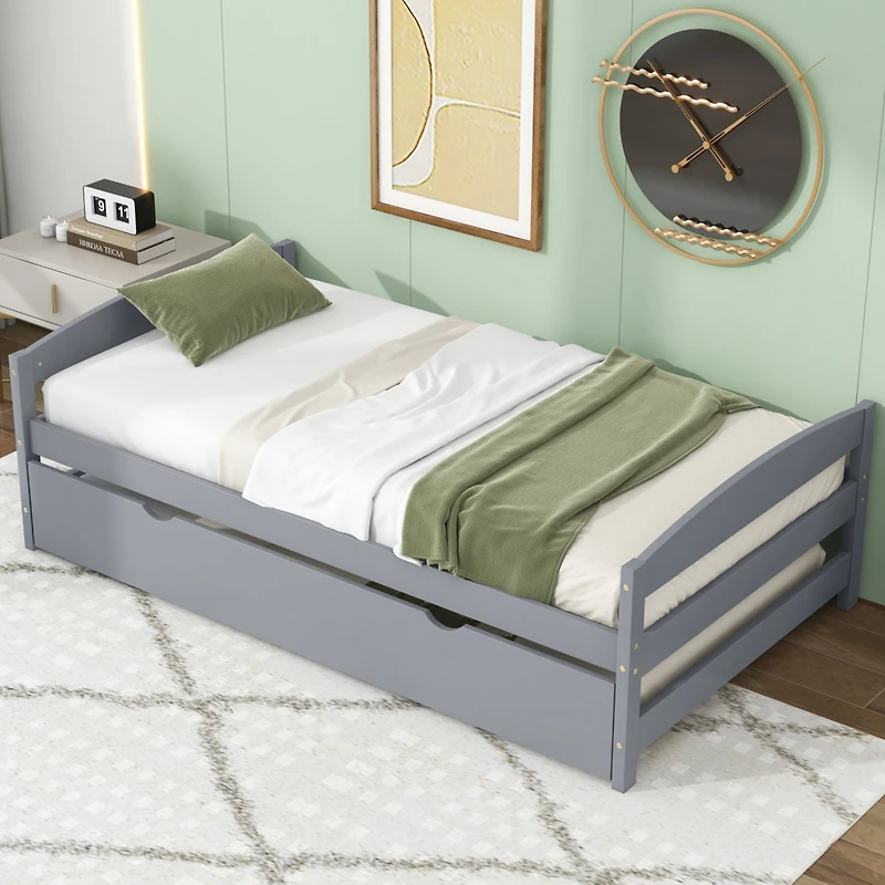 Streamdale Twin Platform Bed With Trundle