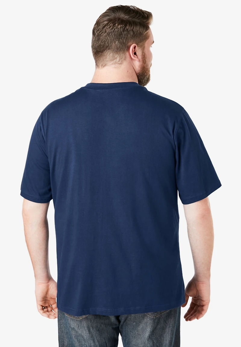 Boulder Creek Big & Tall by KingSize Heavyweight Pocket V-Neck Tee