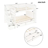 Streamdale Full Over Bunk Bed With Shelves And 6 Storage Drawers