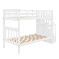 Streamdale Twin-Over-Twin Bunk Bed with Storage and Rail