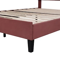 Streamdale Upholstered Platform Bed with Velvet Headboard