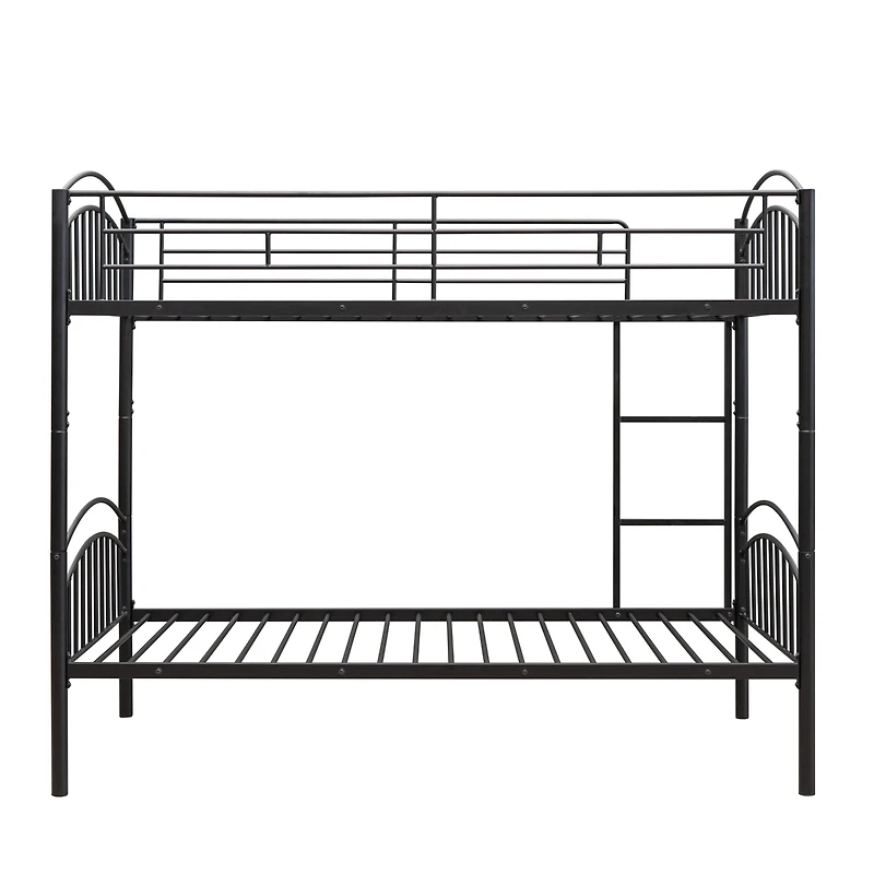 Streamdale Twin Over Twin Metal Bunk Bed, Divided Into Two Beds