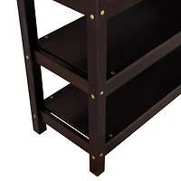 Streamdale Full Loft Bed With Storage Shelves And Under-Bed Desk