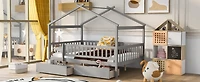 Streamdale Full Wooden House Bed With Two Drawers