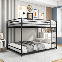 Streamdale Full Over Full Metal Bunk Bed With Guard Rails
