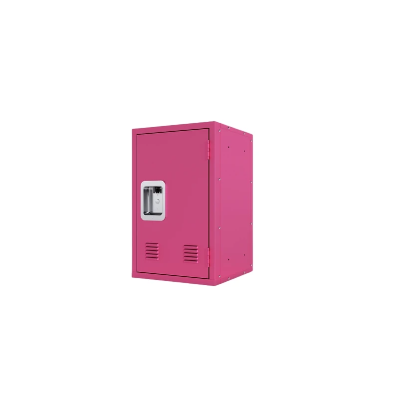 Simplie Fun Compact Rose Pink Steel Storage Cabinet: Detachable, Ample Storage Space, Easy Assembly