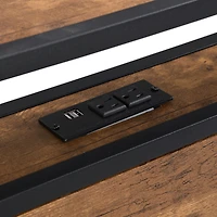 Metal Platform Bed Frame with Headboard & Usb, Storage