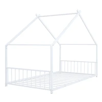 Streamdale Twin Size Metal House Bed, Black