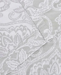Superior Lotus Jacquard Classic Floral Damask Window Curtain Panel Set with Grommet Header, 52 X 84