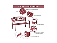 Slickblue Patio Garden Bench Park Yard Outdoor Furniture