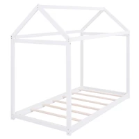 Simplie Fun Twin Size Wooden House Bed