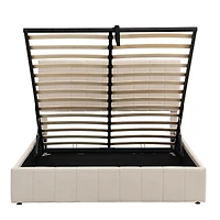 Streamdale Queen Size Upholstered Platform Bed With A Hydraulic Storage System