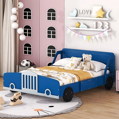 Streamdale Full Car-Shaped Platform Bed With Wheels
