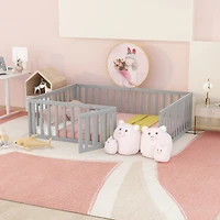 Streamdale Full Wood Daybed Frame With Fence